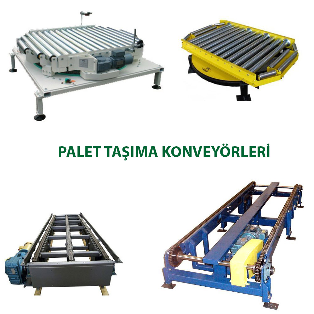 Palet Konveyörü, Palet Konveyörleri, Palet Taşıma Konveyörleri